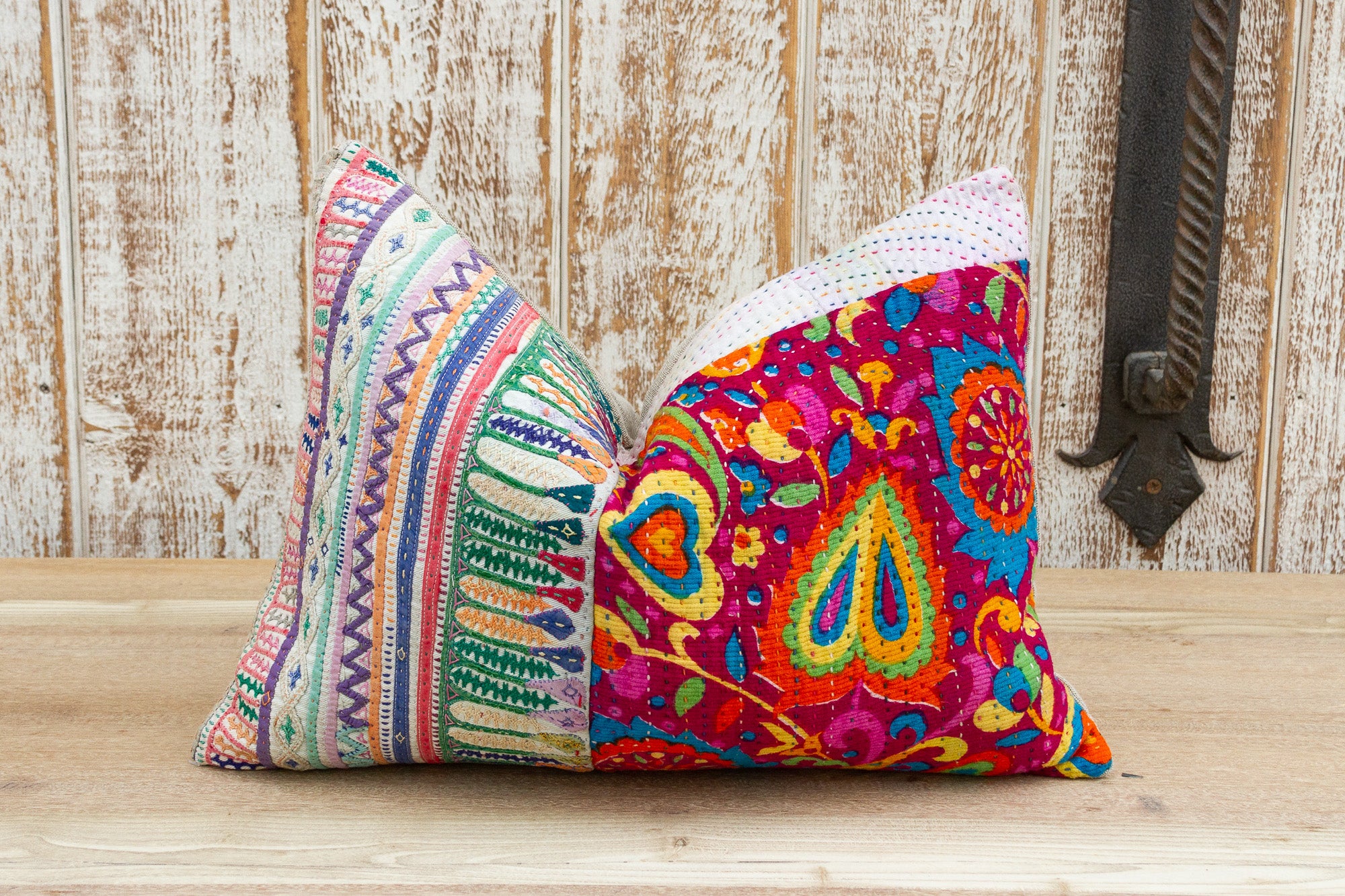 DE-COR | Globally Inspired, Daivika Antique Tribal Grain Sack Pillow