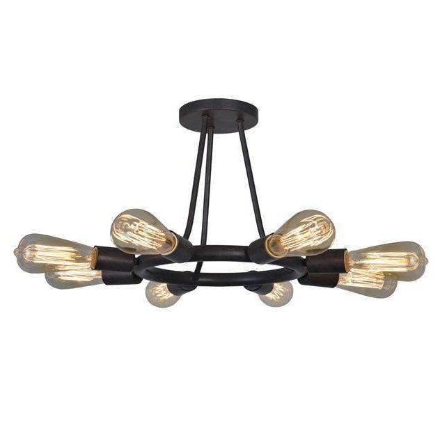 Crystorama Lighting Company, Dakota 8 Light Bronze Ceiling Mount