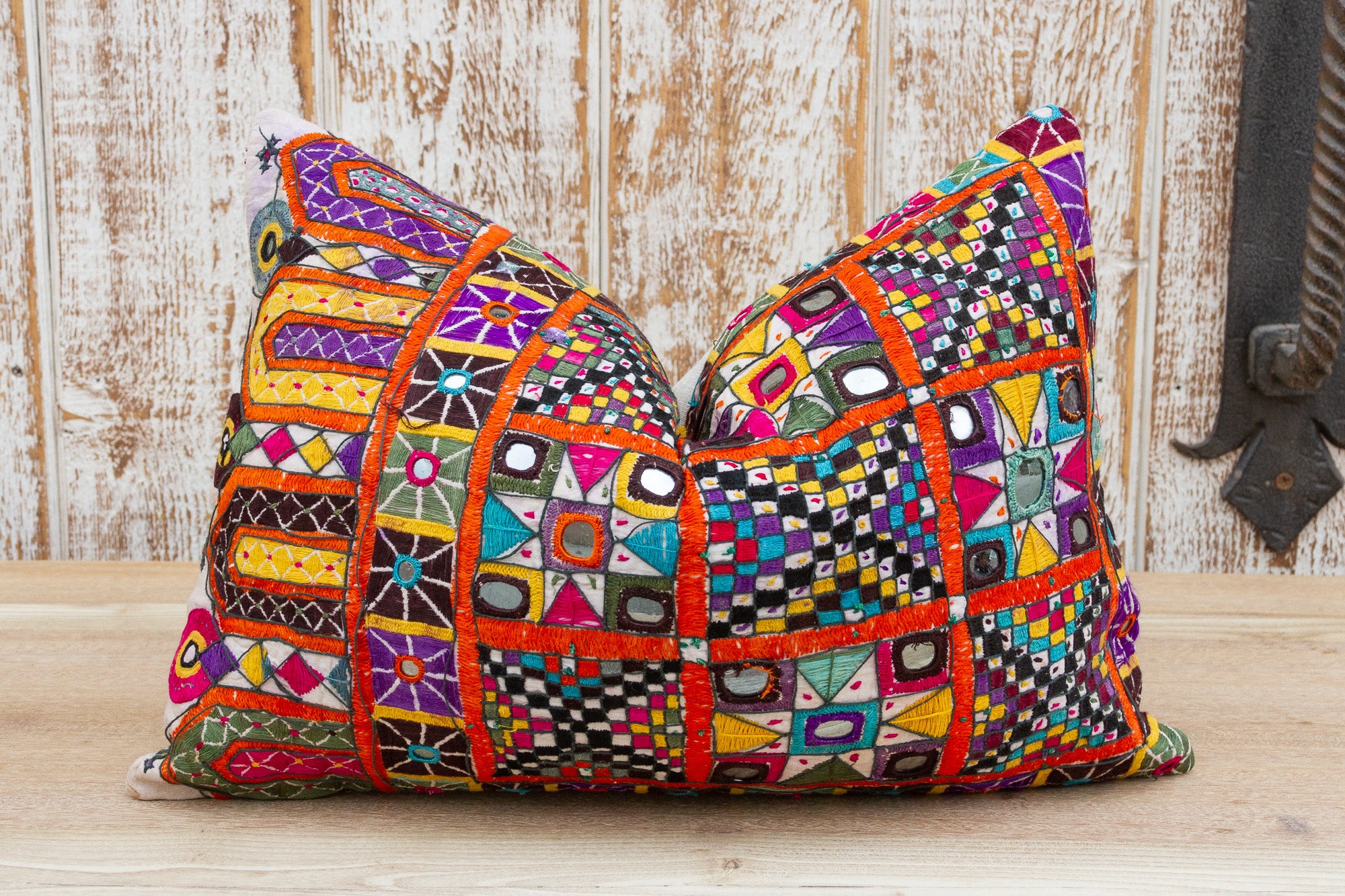 DE-COR | Globally Inspired, Dampa Antique Tribal Grain Sack Pillow (Trade)