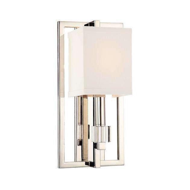 Crystorama Lighting Company, Dixon 1 Light Polished Nickel Sconce