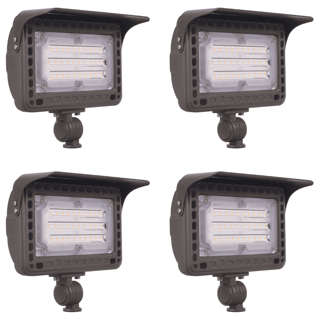 ABBA Lighting USA, FLA40 4x/8x/12x Package Aluminum 40W Outdoor LED Low Voltage Landscape Lighting Flood Light