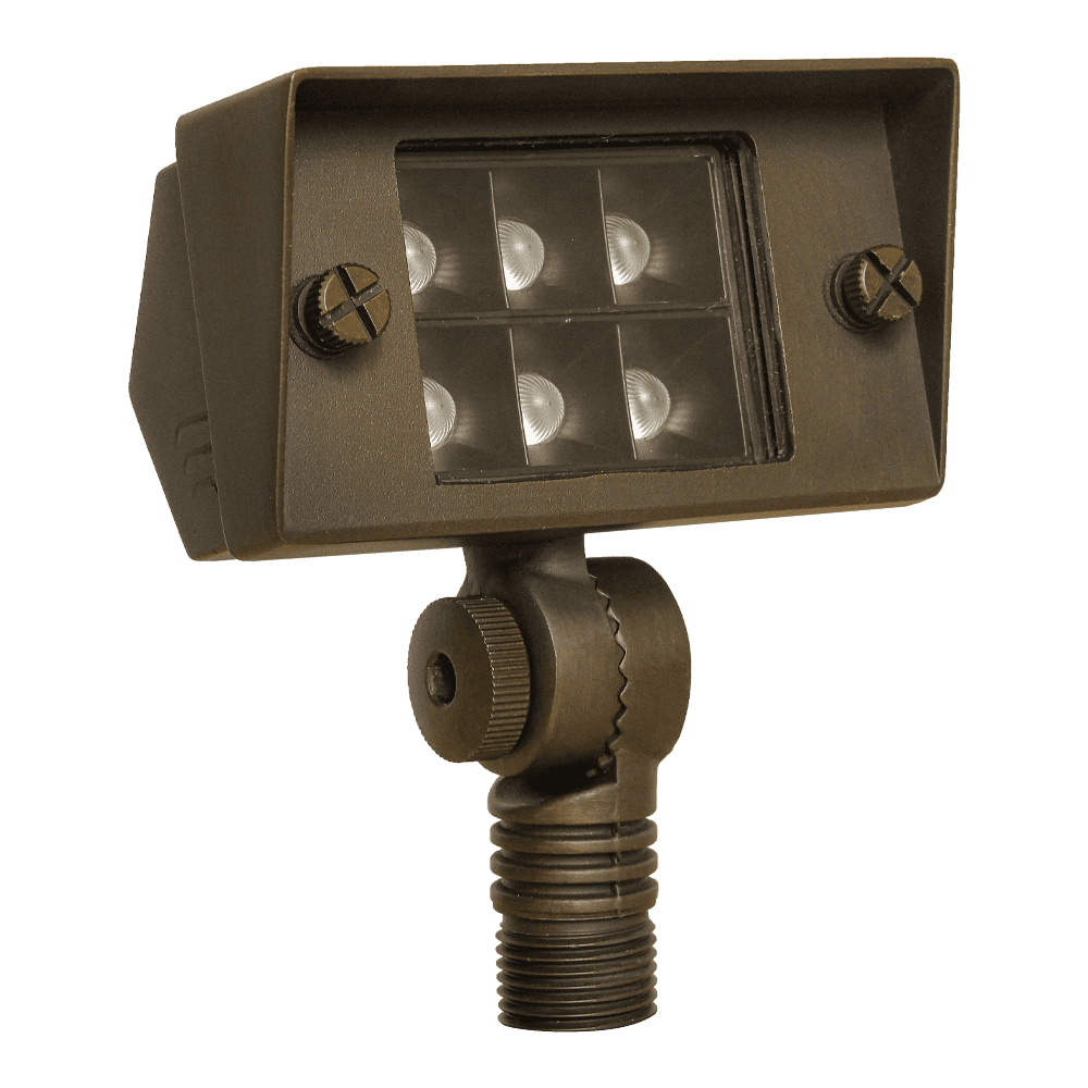 ABBA Lighting USA, FPB02 Cast Brass Flood Light | 2W-7W Integrated Low Voltage Landscape Light