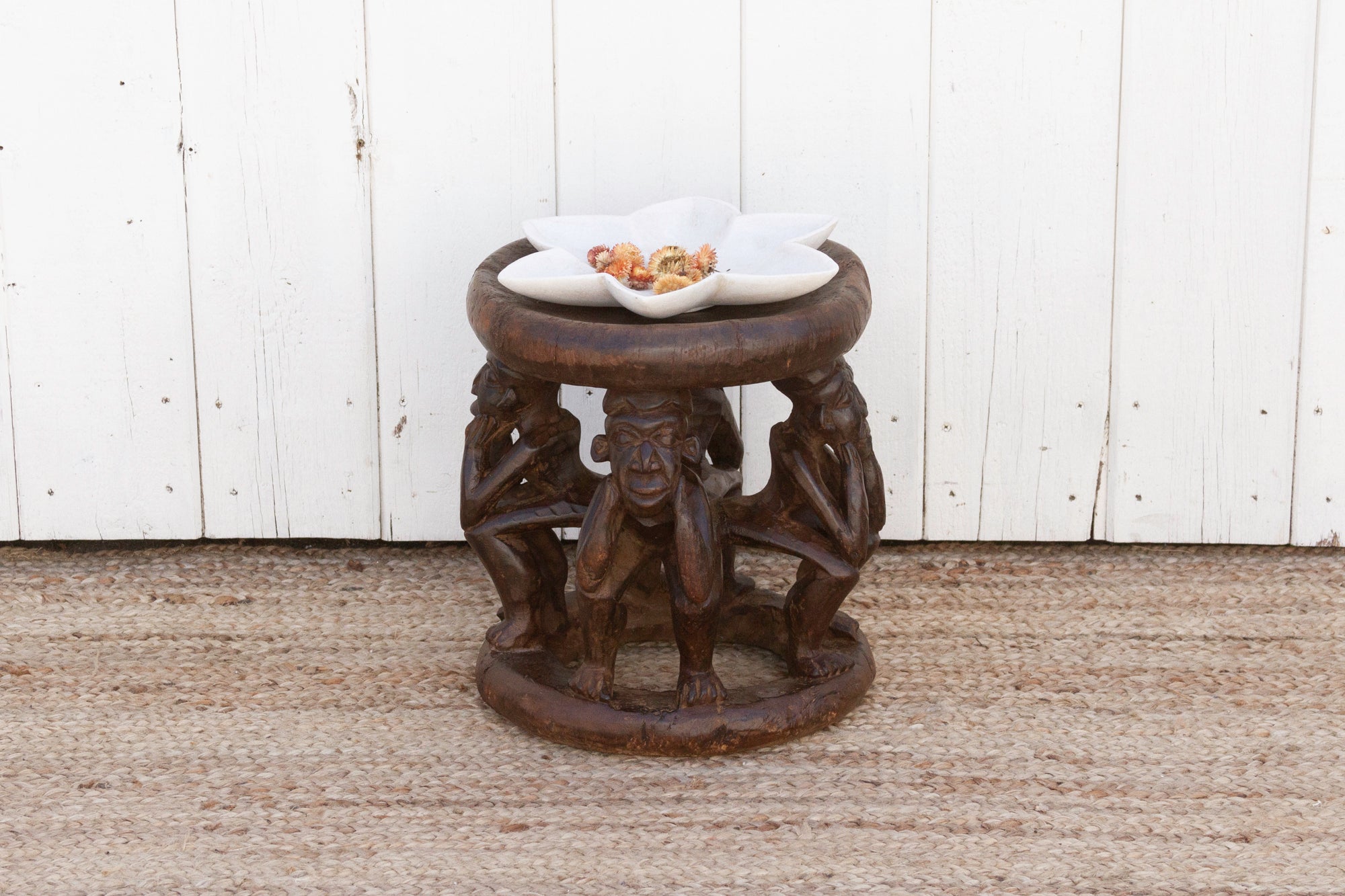 DE-COR | Globally Inspired, Handcarved Tribal Bamilke Stool (Trade)