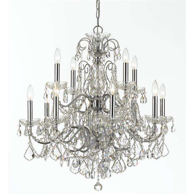 Crystorama Lighting Company, Imperial 12 Light Chrome Chandelier