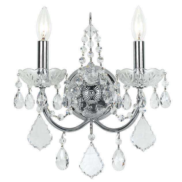 Crystorama Lighting Company, Imperial 2 Light Chrome Sconce