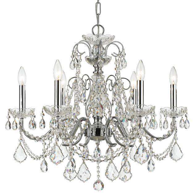 Crystorama Lighting Company, Imperial 6 Light Chrome Chandelier