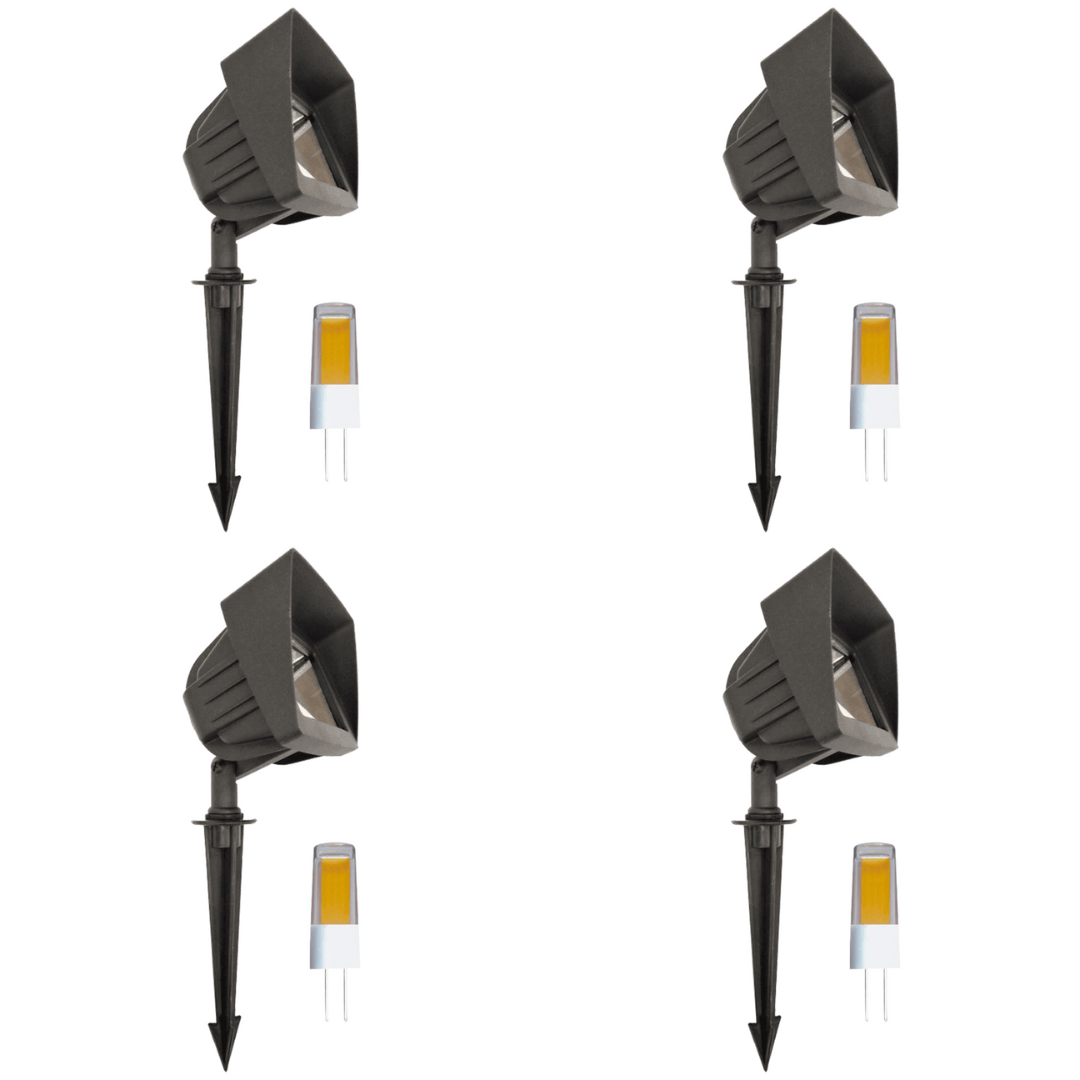 Kings Outdoor Lighting, KL100 4x/8x/12x Package Low Voltage LED Directional Flood Light Adjustable Outdoor Lighting 3W 3000K