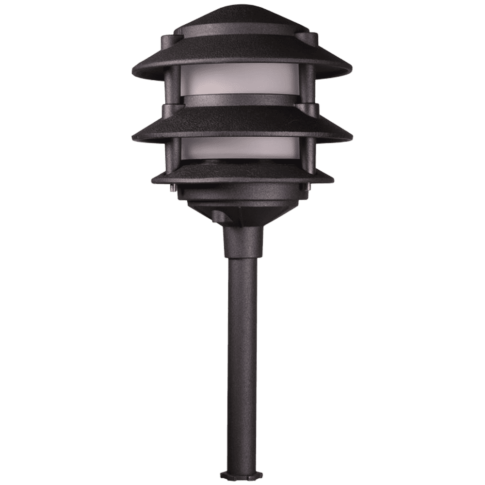 Kings Outdoor Lighting, KL302 12V AC/DC Aluminum Low Voltage Landscape Lighting 3 Tier Pagoda Path Light