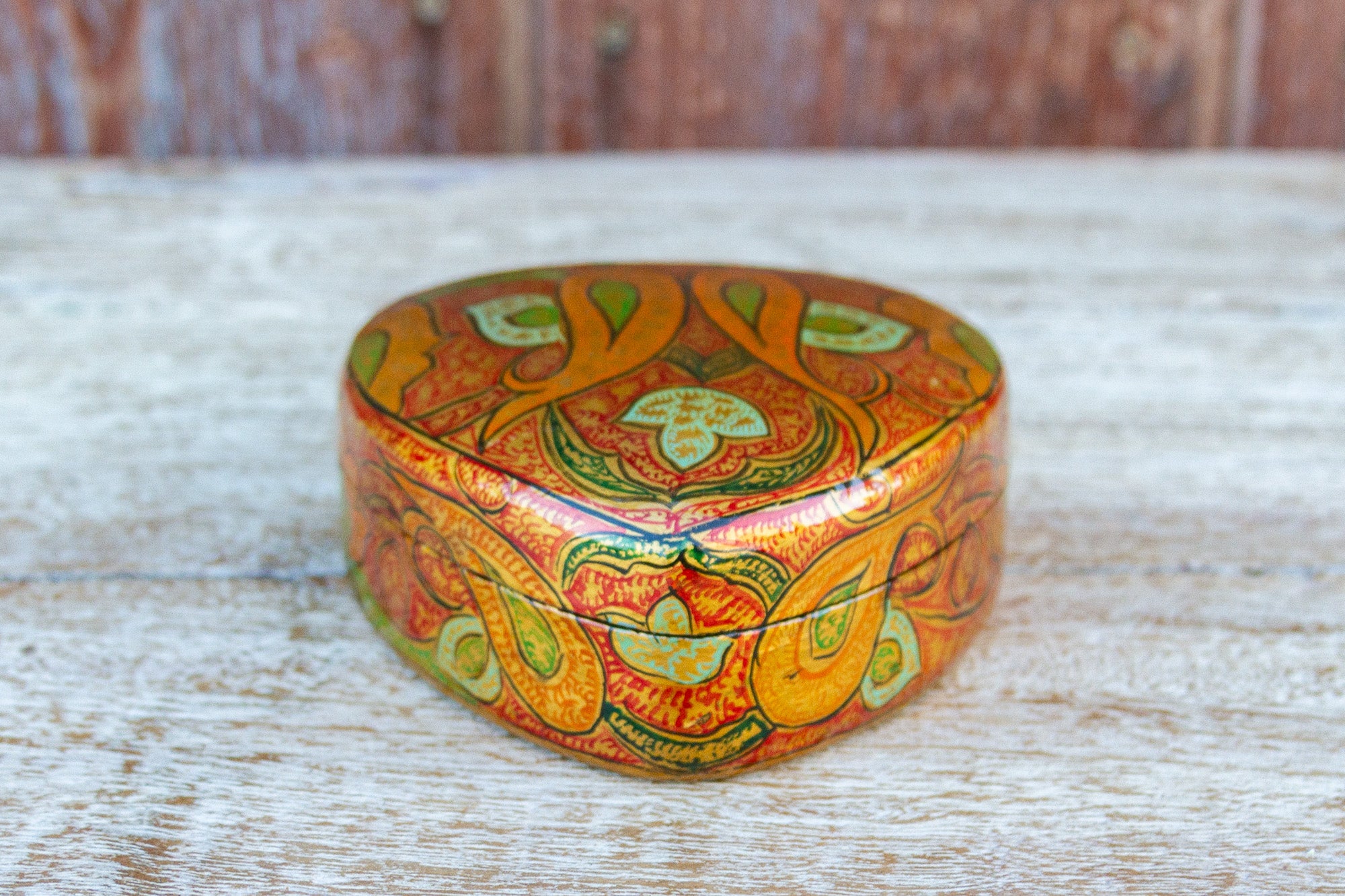 DE-COR | Globally Inspired, Kashmiri Heart Jewelry Box