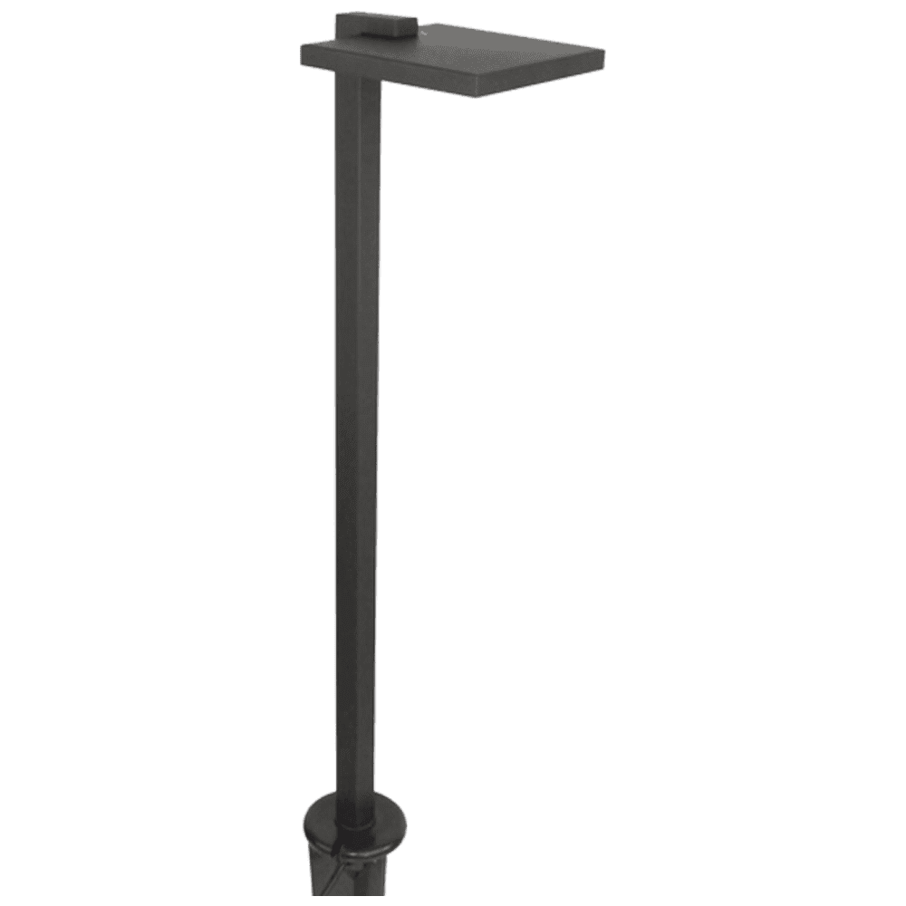 Luminosity Lighting, LP002 12V 3W LED Shallow Shade Mid Century Square Top Bollard Path Light