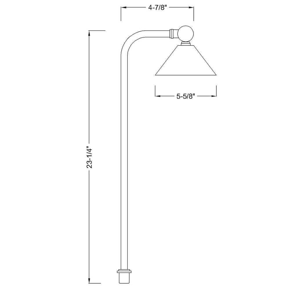 ABBA Lighting USA, PLB05 LED Low Voltage Landscape Brass Lighting Directional Pathway Light