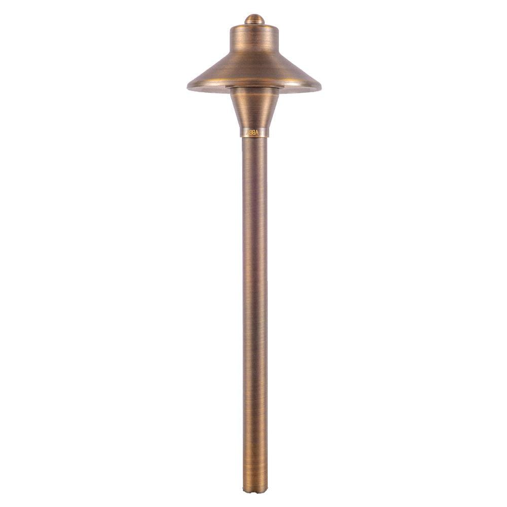 ABBA Lighting USA, PLB06 12V G4 Snub Low Voltage Heavy Duty Cast Brass Outdoor LED Pathway Light