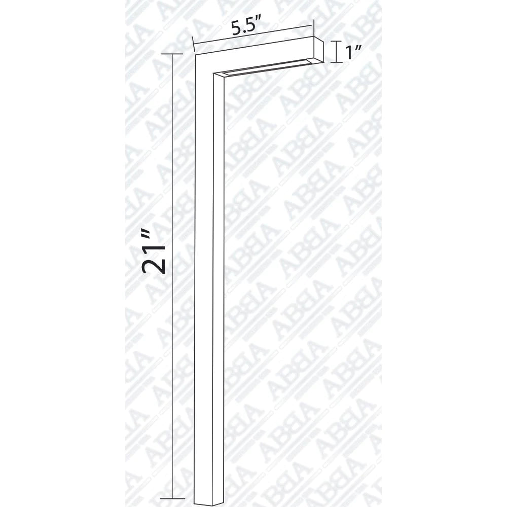 ABBA Lighting USA, PLB10 LED Brass L-Shaped Low Voltage Landscape Lighting Pathway Light