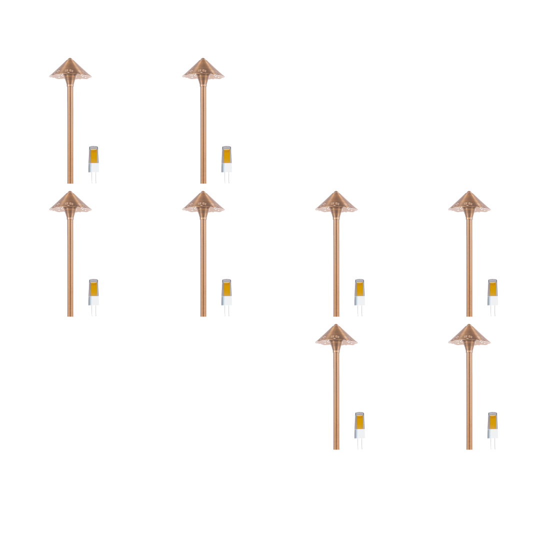 ABBA Lighting USA, PLB12 4x/8x/12x Package Brass LED Low Voltage Pathway Outdoor Lighting Landscape Fixture 5W 3000K