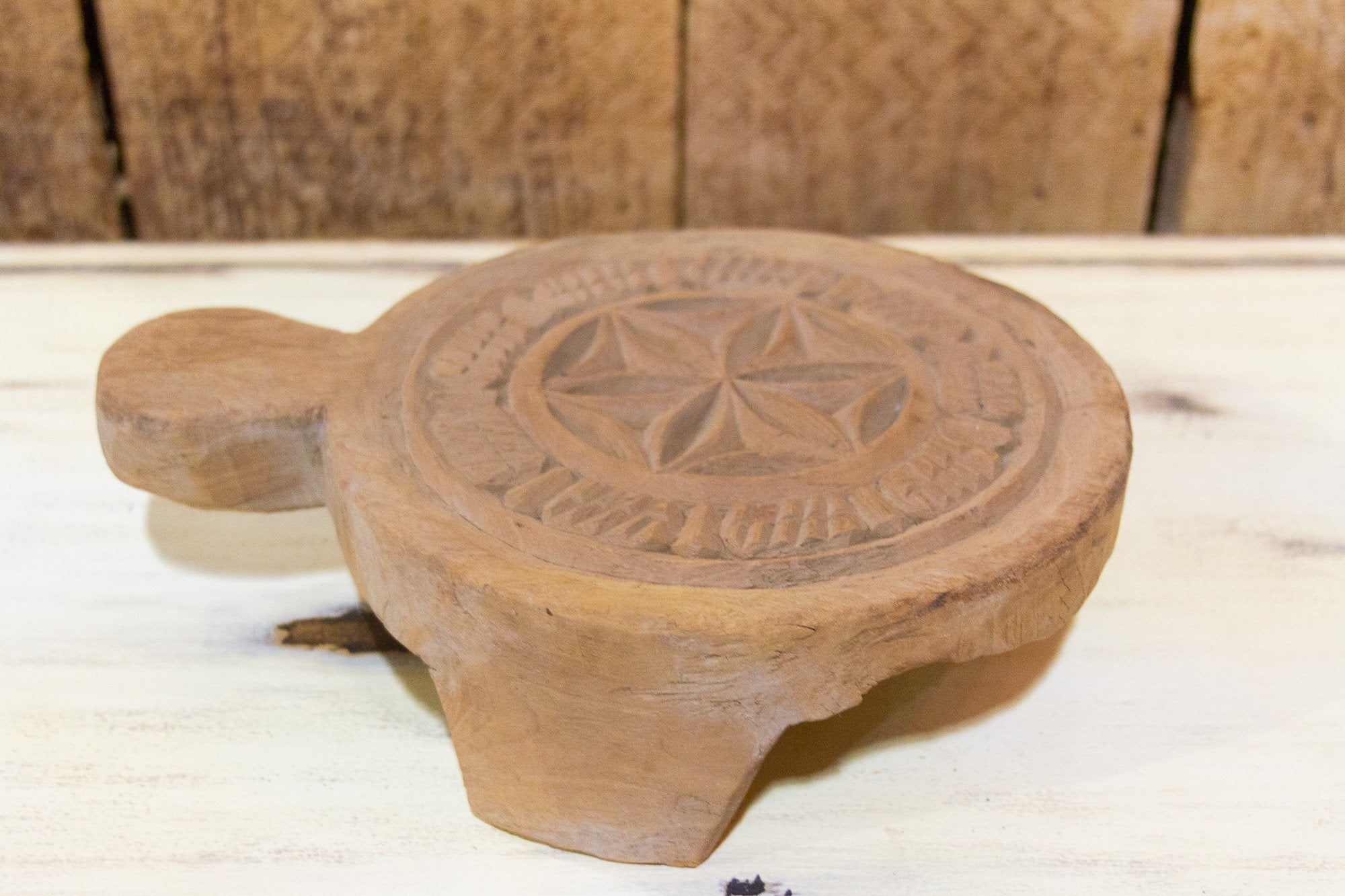 DE-COR | Globally Inspired, Pema Nepalese Carved Lotus Chakla Stand (Trade)