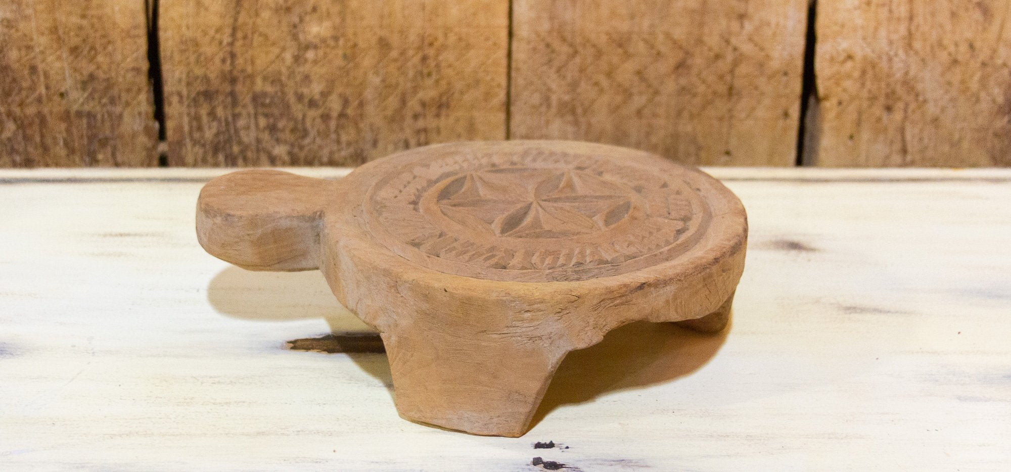 DE-COR | Globally Inspired, Pema Nepalese Carved Lotus Chakla Stand (Trade)