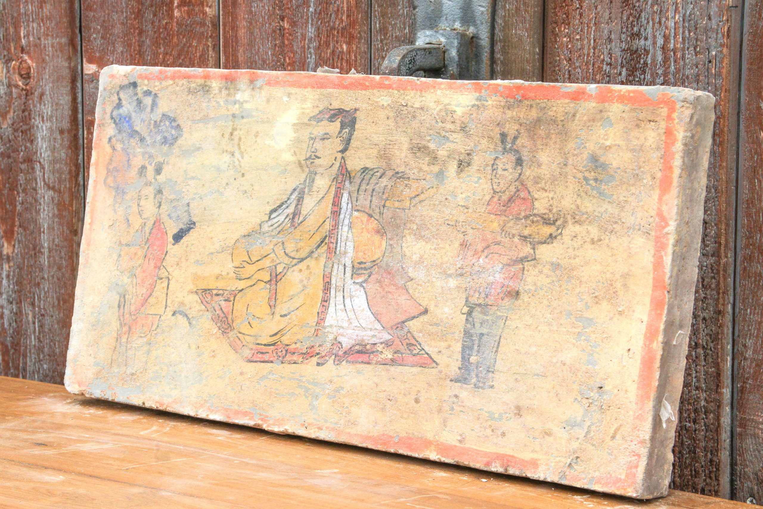 DE-COR | Globally Inspired, Pleasant Hand Painted Liao Dynasty Style Mural Tile