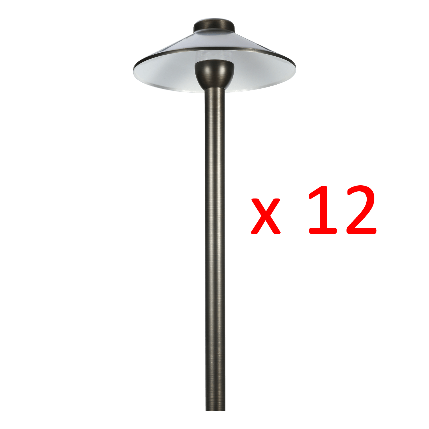 Radar Lighting, RPL8902 x12 Package Outdoor Garden Pathway Light | Low Voltage Brass Path Light