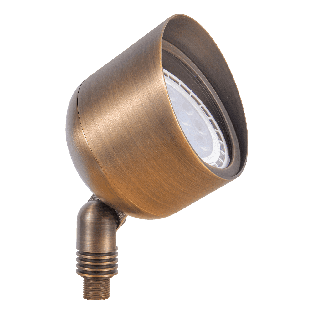 ABBA Lighting USA, SPB07 Brass PAR36 Outdoor Flood Light Low Voltage LED Landscape Lighting