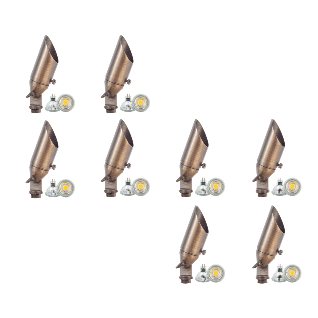 ABBA Lighting USA, SPB11 4x/8x/12x Package Low Voltage Small Directional Bullet Light Outdoor Landscape Spotlight With 2W 3000K Bulb