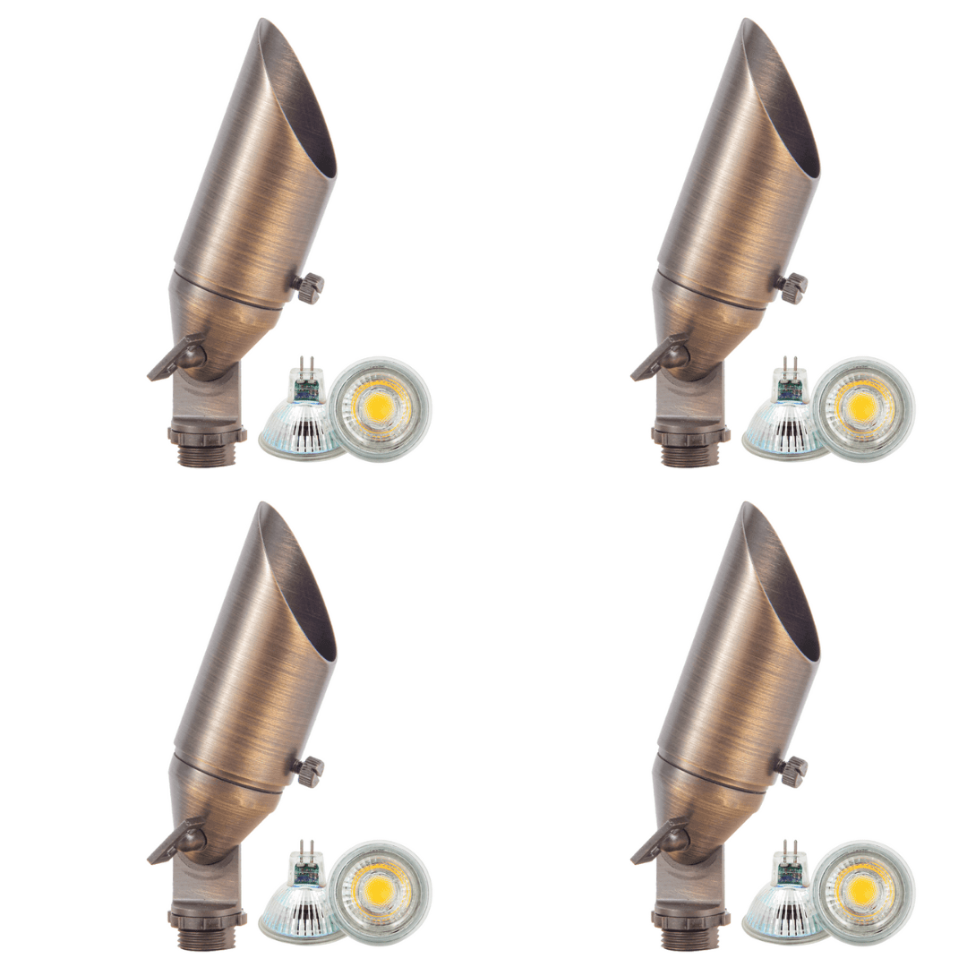 ABBA Lighting USA, SPB11 4x/8x/12x Package Low Voltage Small Directional Bullet Light Outdoor Landscape Spotlight With 2W 3000K Bulb