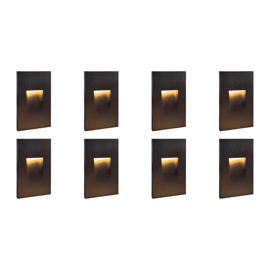 ABBA Lighting USA, STA06 4x/8x/12x Package 3.5W Rectangular Waterproof Vertical LED Stair Step Light Wall Lighting Fixture