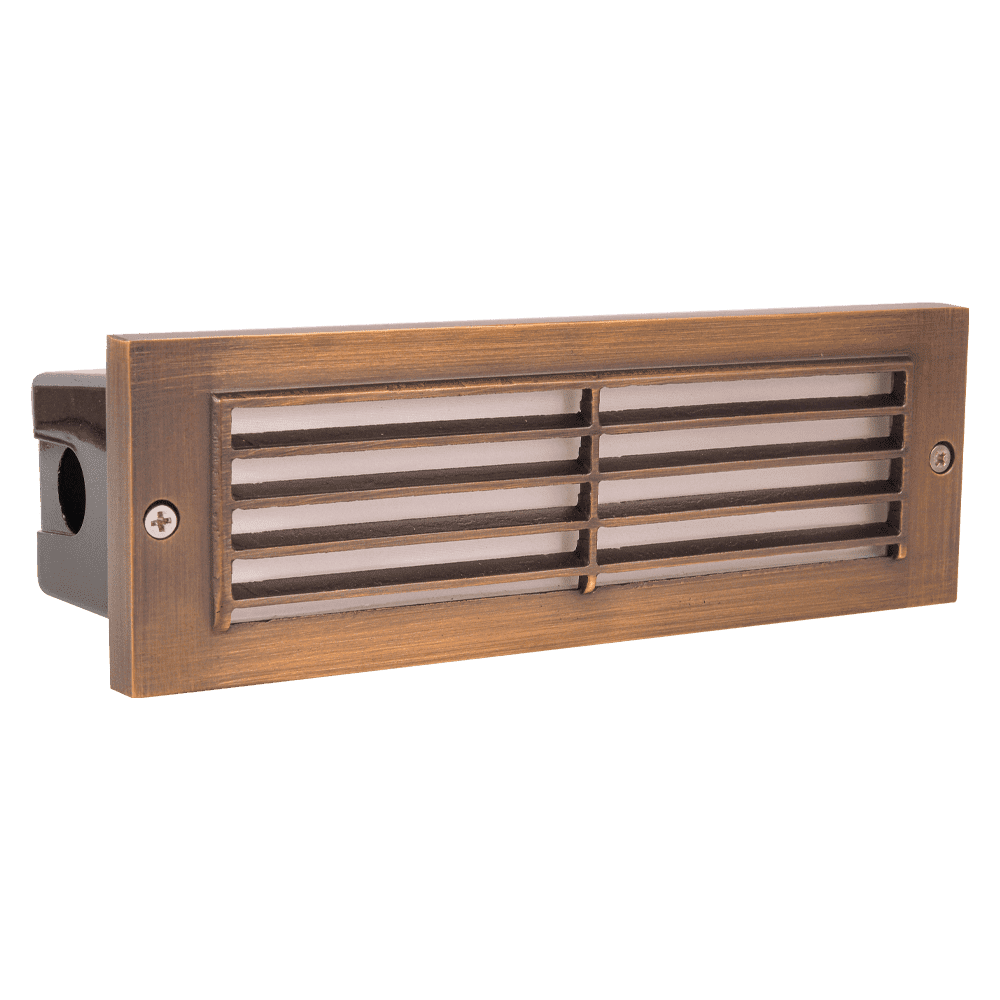 ABBA Lighting USA, STB03 Louver Horizontal LED Brick Lights Warm White Edge Outdoor Step Light