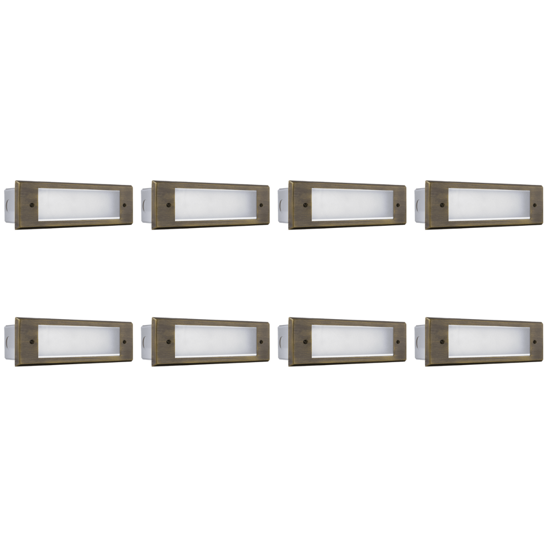 ABBA Lighting USA, STB10 4x/8x/12x Package 3W LED Indoor Outdoor Horizontal Step Light Low Voltage Lighting