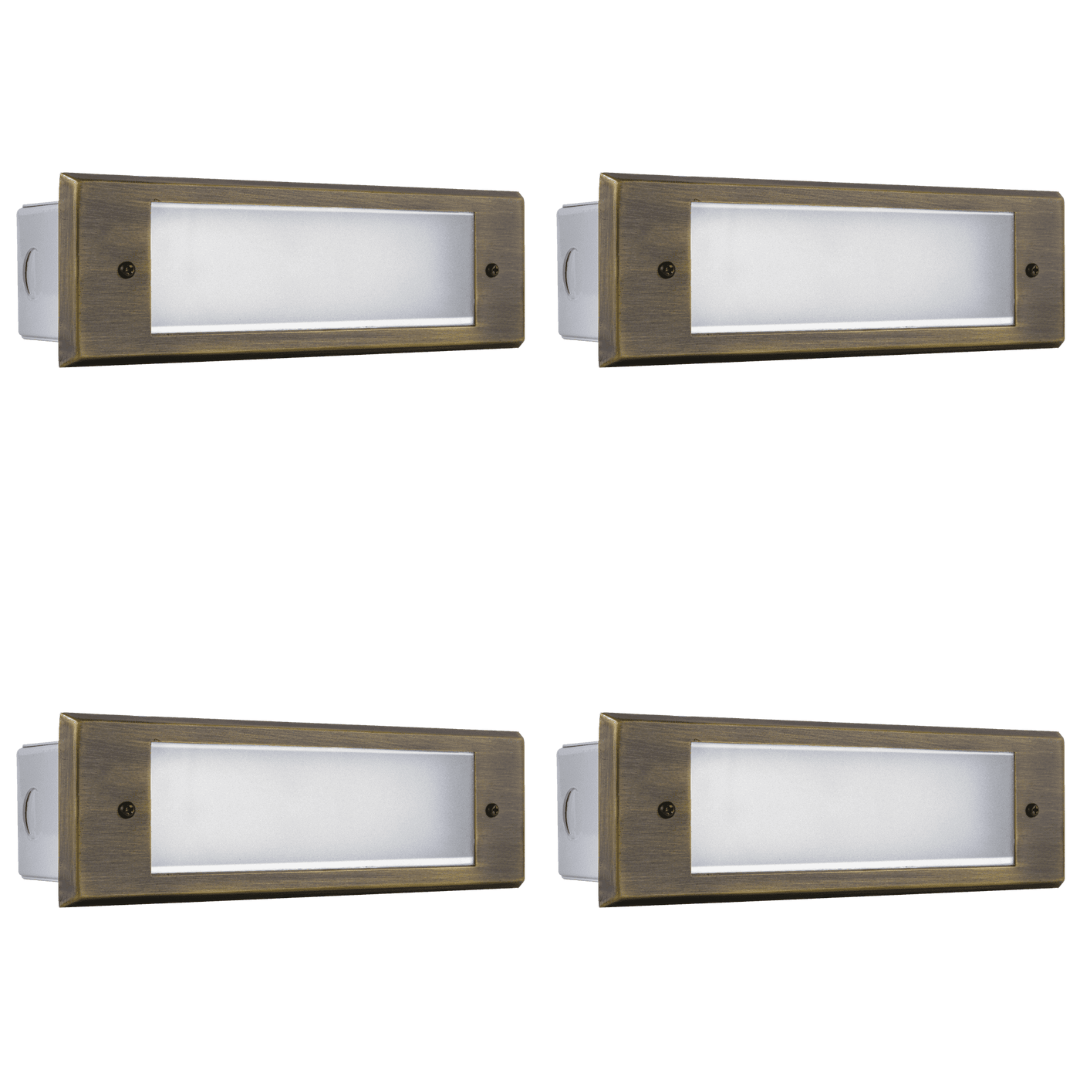 ABBA Lighting USA, STB10 4x/8x/12x Package 3W LED Indoor Outdoor Horizontal Step Light Low Voltage Lighting