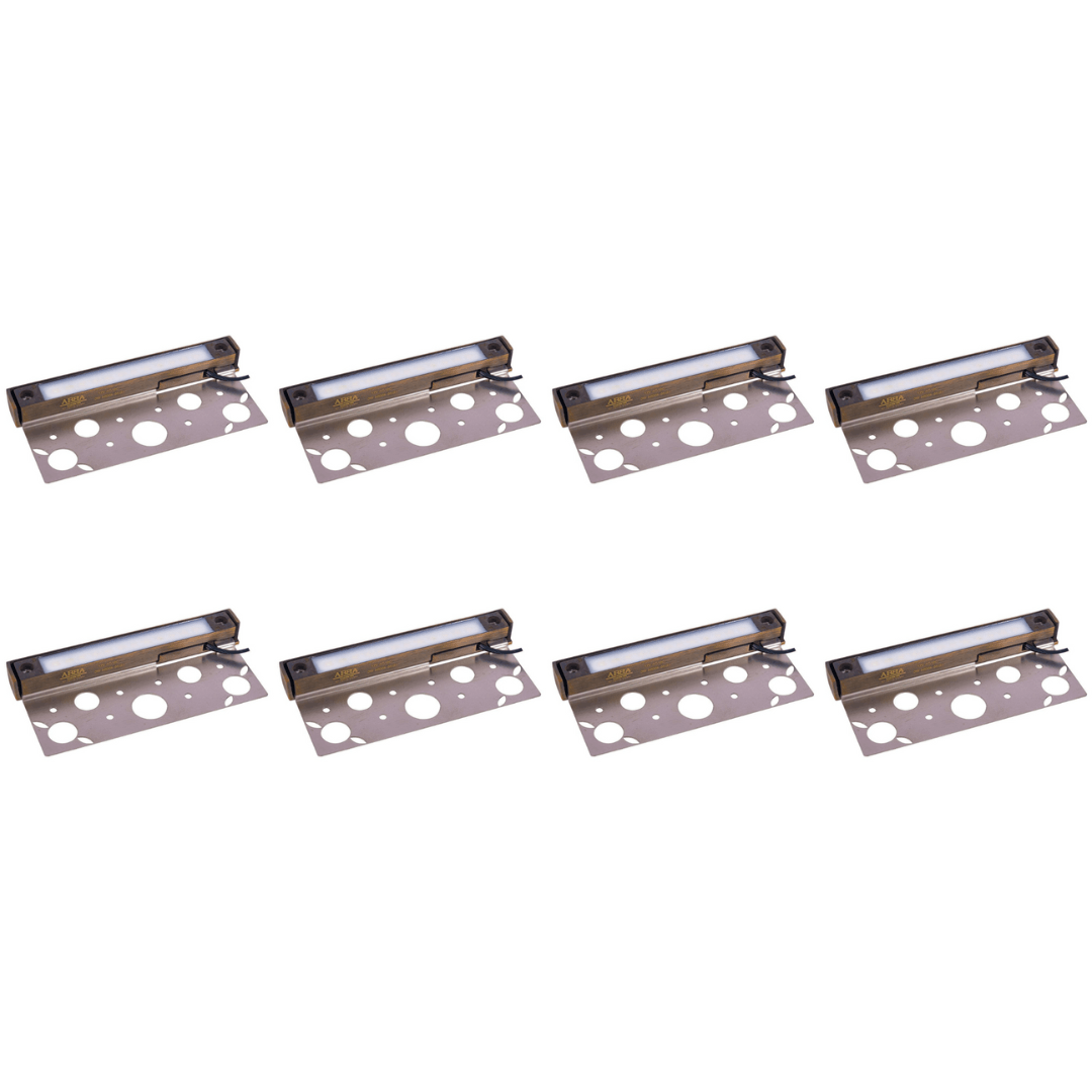 ABBA Lighting USA, STB12 4x/8x/12x Package Brass LED Retaining Wall Light Low Voltage Hardscape Paver Lighting