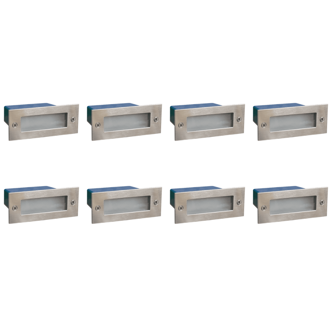 ABBA Lighting USA, STS02 4x/8x/12x Package Outdoor Recessed Brick Wall Light LED Step/ Stair Lighting Fixture