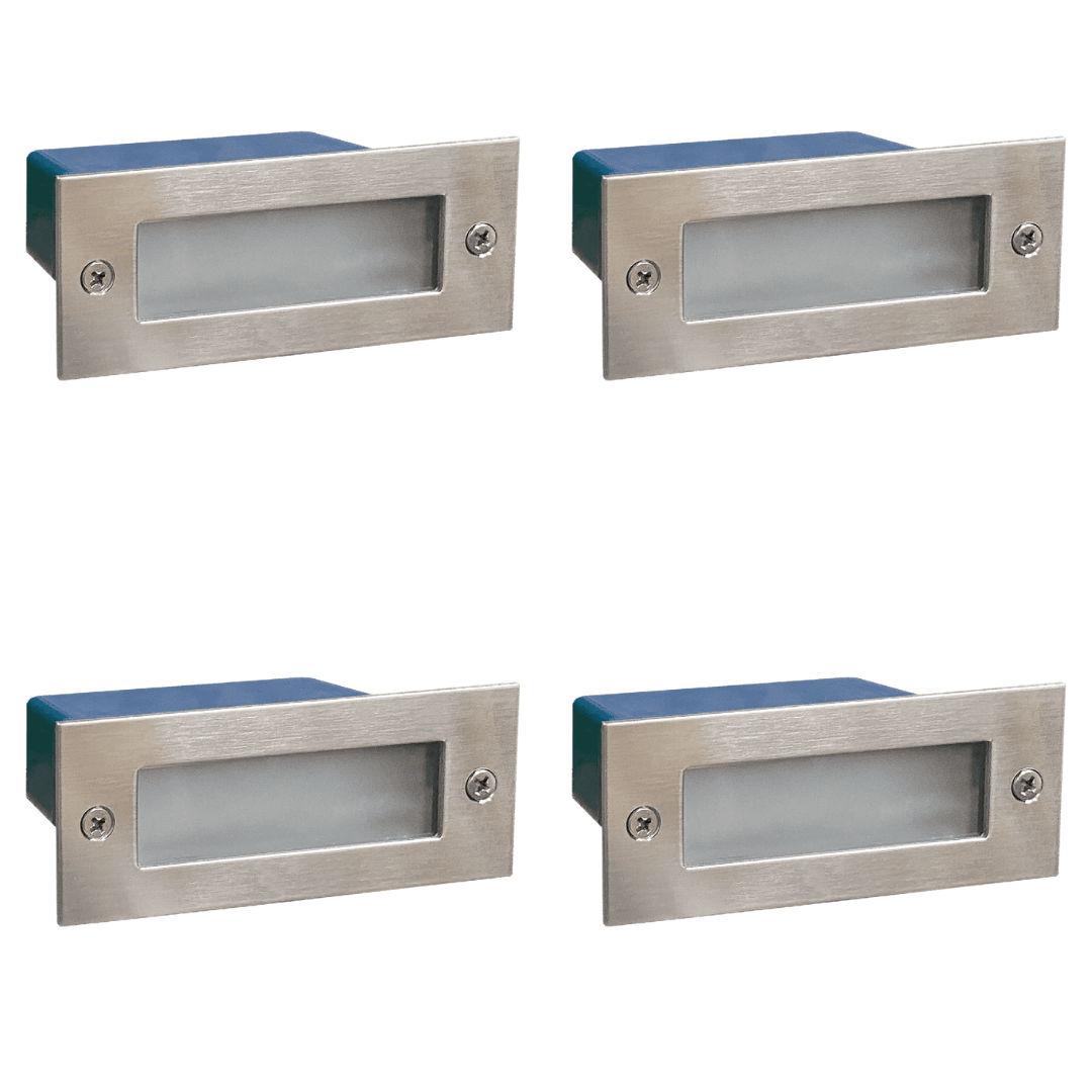 ABBA Lighting USA, STS02 4x/8x/12x Package Outdoor Recessed Brick Wall Light LED Step/ Stair Lighting Fixture