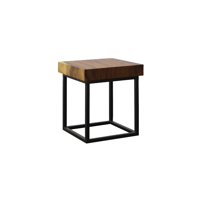 Phillips Collection, Side Table with Black Iron Base