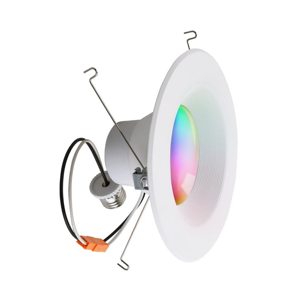 Euri Lighting, Smart 6" RGB Color Changing LED WiFi Dimmable Commercial Recessed Downlight