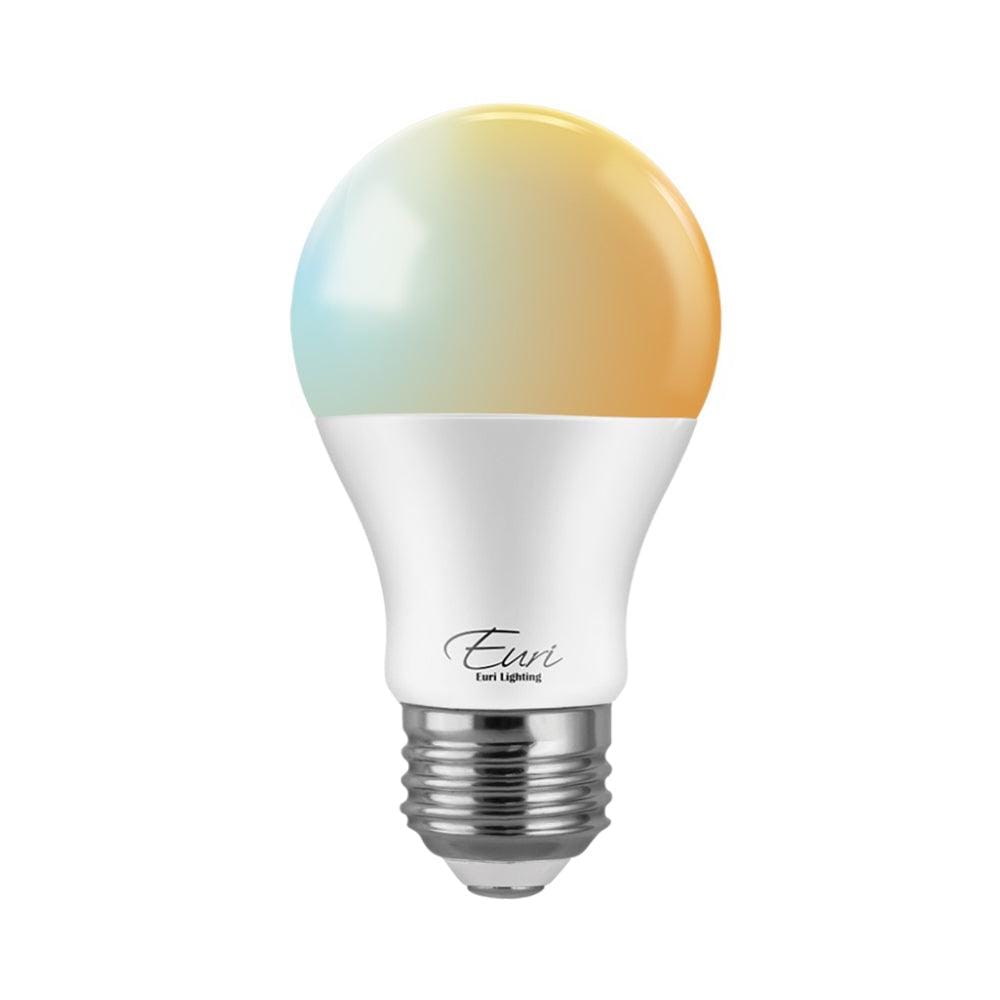 Euri Lighting, Smart LED 120V 10W A19 CCT Tunable WiFi Dimmable Light Bulb