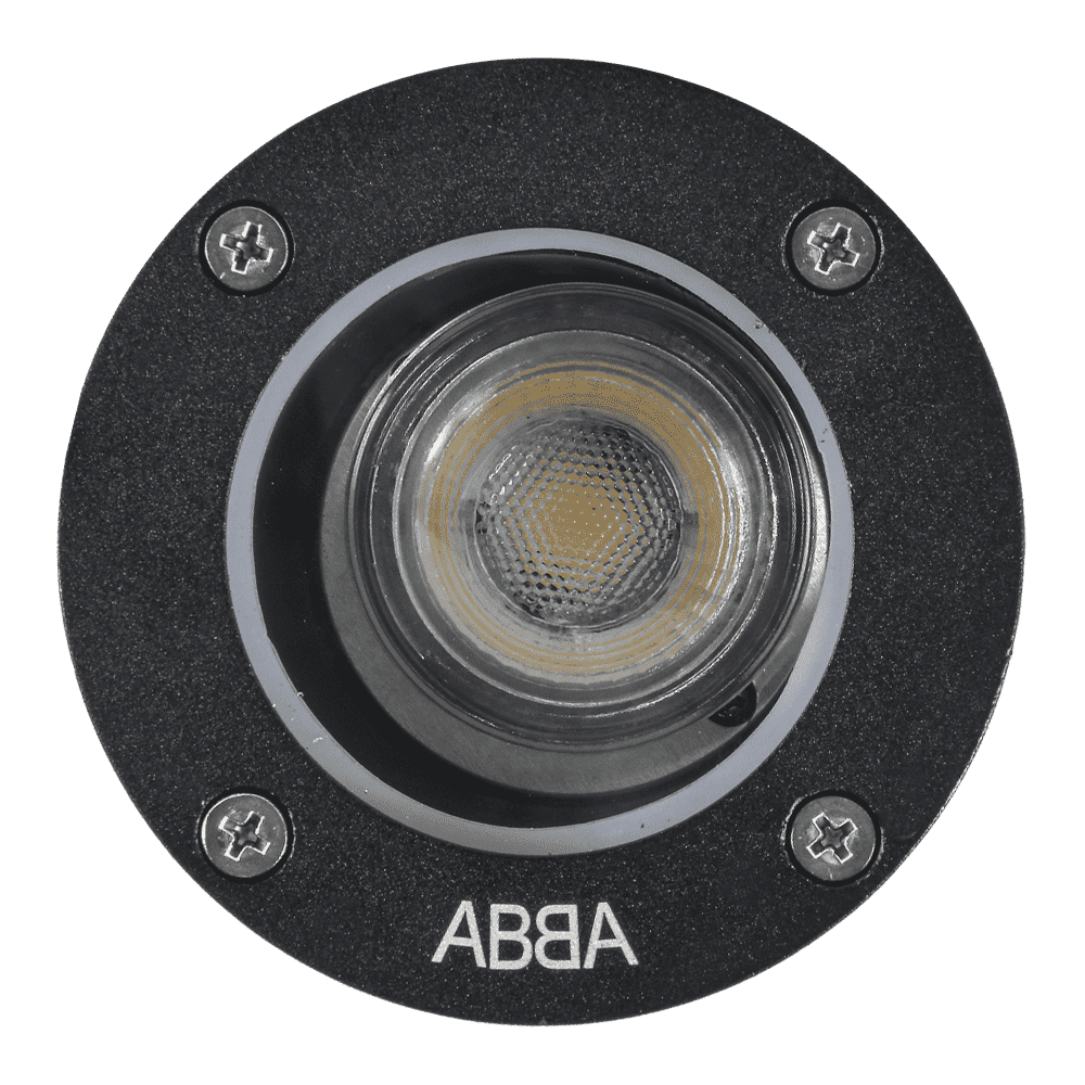 ABBA Lighting USA, UNA07 Cast Aluminum Low Voltage Round LED In-ground Well Light IP65 Waterproof