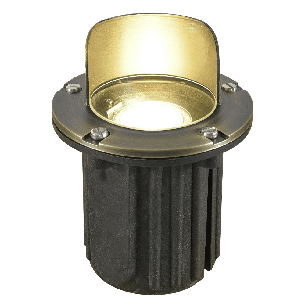 ABBA Lighting USA, UNB03 Cast Brass Low Voltage Shielded LED In-ground Well Light IP65 Waterproof